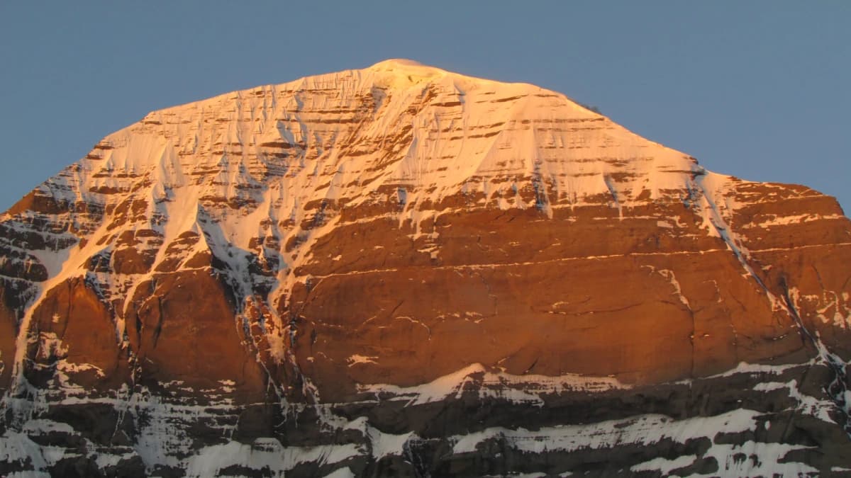 Golden View Of Mount Kailash